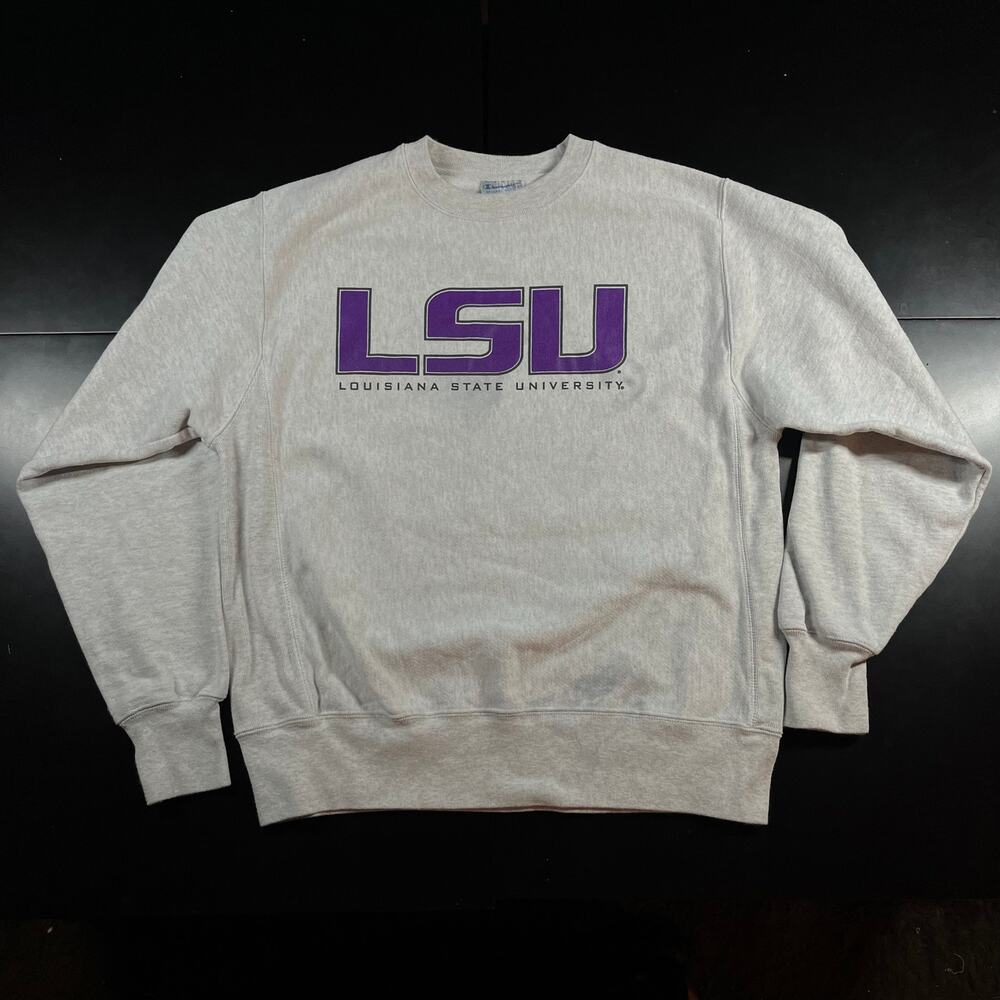 Champion Reverse Weave LSU Louisiana State University Tigers Crewneck Sz Medium‎